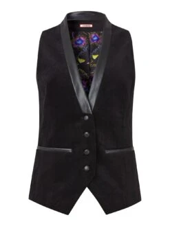 Joe Browns Very Velvet Waistcoat - Black -Modish Muse VNE66 SQ3 0000000004 BLACK MDo
