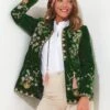 Joe Browns Embroidered Tassel Detail Boutique Jacket - Green -Modish Muse VNE6F SQ1 0000000047 GREEN MDf