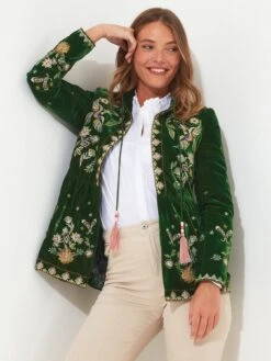 Joe Browns Embroidered Tassel Detail Boutique Jacket - Green