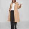 Vila Videssa Long Trench Coat - Brown -Modish Muse VNFY5 SQ1 0000000143 BROWN MDf