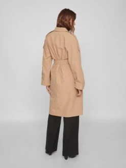 Vila Videssa Long Trench Coat - Brown -Modish Muse VNFY5 SQ3 0000000143 BROWN MDo