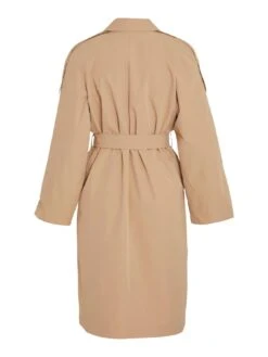 Vila Videssa Long Trench Coat - Brown -Modish Muse VNFY5 SQ6 0000000143 BROWN MDd