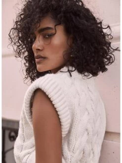 Mint Velvet Cable Tabard -Modish Muse VNMGG SQ4 0000000067 CREAM MDd