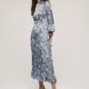 Mint Velvet Layla Print Pleated Midi Dress -Modish Muse VNMK5 SQ1 0000000005 GREY MDf