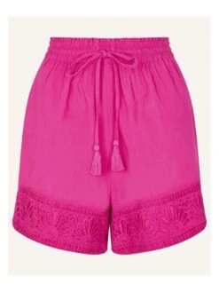 Accessorize Shell Broderie Shorts - Pink -Modish Muse VNQ3F SQ4 0000000063 PINK MDd