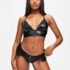 Ann Summers Bodywear Tyra Crotchless Set - Black