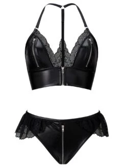 Ann Summers Bodywear Tyra Crotchless Set - Black -Modish Muse VNRJY SQ6 0000000004 BLACK MDd2