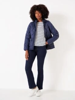Crew Clothing Lightweight Nylon Quilted Jacket - Navy -Modish Muse VNT8F SQ3 0000000048 NAVY MDo