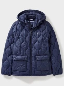 Crew Clothing Lightweight Nylon Quilted Jacket - Navy -Modish Muse VNT8F SQ4 0000000048 NAVY MDd