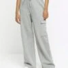 River Island Cargo Wide Leg Jogger - Grey -Modish Muse VNTP8 SQ1 0000000005 GREY MDf