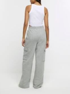 River Island Cargo Wide Leg Jogger - Grey -Modish Muse VNTP8 SQ2 0000000005 GREY MDb