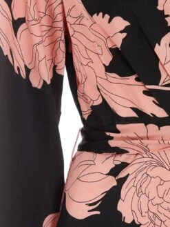 Quiz Black Floral Wrap Skater Dress -Modish Muse VNVFR SQ4 0000000004 BLACK MDd