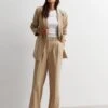 New Look Stone Wide Leg Trousers -Modish Muse VNWU9 SQ1 0000000108 BEIGE MDf