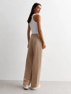 New Look Stone Wide Leg Trousers -Modish Muse VNWU9 SQ2 0000000108 BEIGE MDb