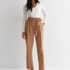 New Look Camel High Waist Paperbag Trousers -Modish Muse VNWVY SQ1 0000001277 LIGHT BROWN MDf