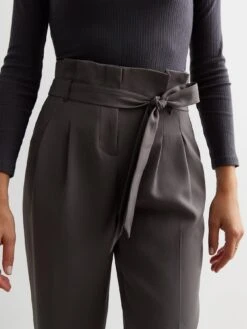 New Look Dark Grey High Waist Paperbag Trousers -Modish Muse VNWVZ SQ4 0000000070 DARK GREY MDd