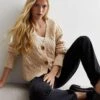 New Look Cream Cable Knit Cardigan -Modish Muse VO0NA SQ1 0000000067 CREAM MDf