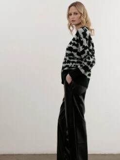 Religion Oversized Cosy Animal Printed Intarsia Cardigan - Grey -Modish Muse VO0V4 SQ5 0000000005 GREY MDd1