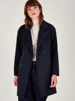 Monsoon Madi Short Double Breasted Coat