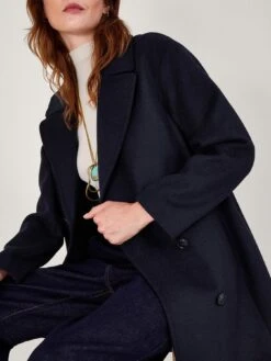 Monsoon Madi Short Double Breasted Coat -Modish Muse VO5JS SQ5 0000000048 NAVY MDd1