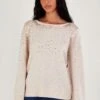 Monsoon Serena Sequin Jumper -Modish Muse VO5KP SQ1 0000000108 BEIGE MDf
