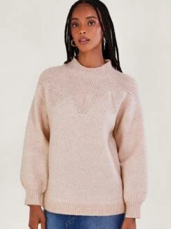 Monsoon Pattern Neck Jumper