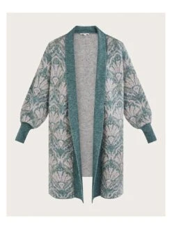 Monsoon Jacquard Coatigan -Modish Muse VO5M5 SQ3 0000000047 GREEN MDo