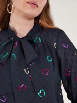 Monsoon Hope Heart Sequin Dress -Modish Muse VO5MY SQ5 0000000048 NAVY MDd1