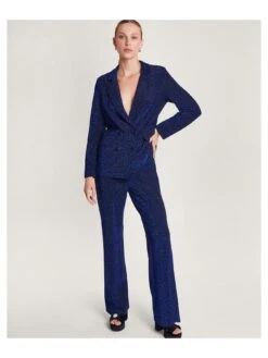 Monsoon Tessa Tinsel Trousers -Modish Muse VO5NU SQ3 0000000048 NAVY MDo