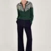 Monsoon Hope Fairisle Cardi -Modish Muse VO5RB SQ1 0000000047 GREEN MDf