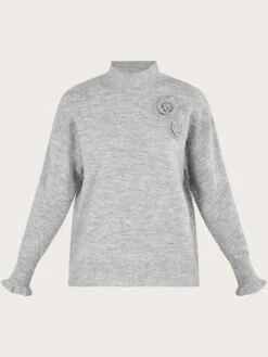 Monsoon Char Corsage Jumper -Modish Muse VO5SX SQ4 0000000005 GREY MDd