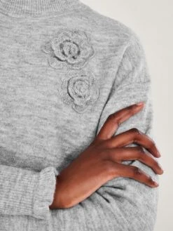 Monsoon Char Corsage Jumper -Modish Muse VO5SX SQ5 0000000005 GREY MDd1