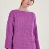 Monsoon Satu Stitch Jumper -Modish Muse VO5U1 SQ1 0000000039 PURPLE MDf