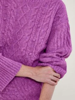 Monsoon Satu Stitch Jumper -Modish Muse VO5U1 SQ5 0000000039 PURPLE MDd1