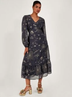 Monsoon Cassie Zodiac Midi Dress