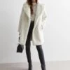 New Look Cream Faux Fur Coat -Modish Muse VO5YU SQ1 0000000067 CREAM MDf
