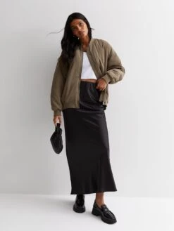 New Look Brown Zip Up Bomber Jacket -Modish Muse VO61I SQ3 0000000005 GREY MDo