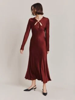 Ghost Freya Dress -Port -Modish Muse VOWYB SQ3 0000000017 RED MDo