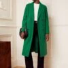 Love & Roses Wool Look Double Breasted Overcoat - Green -Modish Muse VOYHZ SQ1 0000000047 GREEN MDf