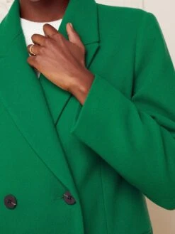 Love & Roses Wool Look Double Breasted Overcoat - Green -Modish Muse VOYHZ SQ3 0000000047 GREEN MDo