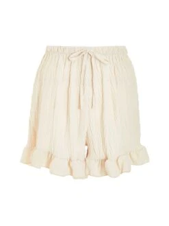 Quiz Stone Textured Frill Shorts -Modish Muse VP5PS SQ4 0000000003 NATURAL MDd