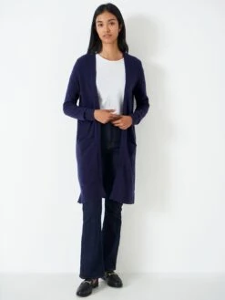 Crew Clothing Harmony Longline Cardigan - Navy