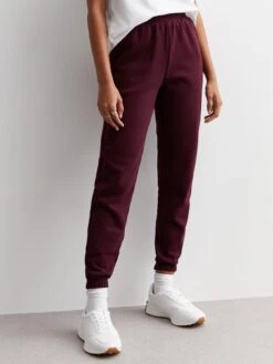 New Look Burgundy Cuffed Joggers