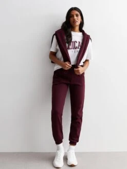 New Look Burgundy Cuffed Joggers -Modish Muse VP8G1 SQ3 0000000315 DARK RED MDo