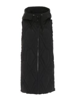Quiz Black Padded Hooded Gilet