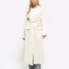 River Island Utility Satin Contrast Jacket - Cream