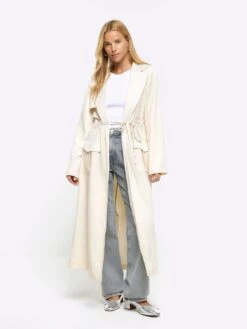 River Island Utility Satin Contrast Jacket - Cream -Modish Muse VPEWT SQ3 0000000067 CREAM MDo