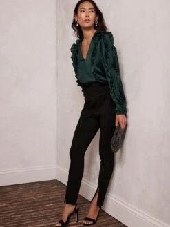 Mint Velvet Black High Rise Slim Treggings -Modish Muse VPOMH SQ3 0000000004 BLACK MDo