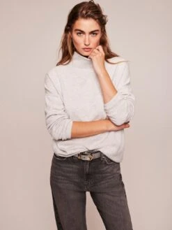Mint Velvet Grey Ruched Sleeve Jumper