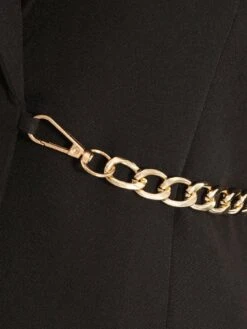 Quiz Black Chain Blazer -Modish Muse VPWFB SQ6 0000000004 BLACK MDd2